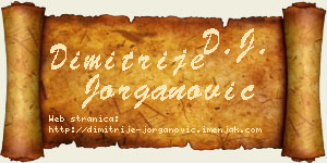 Dimitrije Jorganović vizit kartica